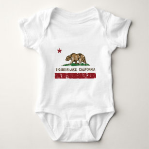 Body Para Bebé lago de Big Bear de la bandera de California