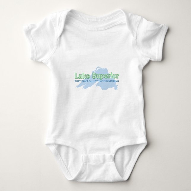 Body Para Bebé Lago Superior; no lo llaman por nada (Anverso)
