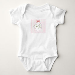Body Para Bebé Lainey Baby Nursery Personalizado Bow&Gingham