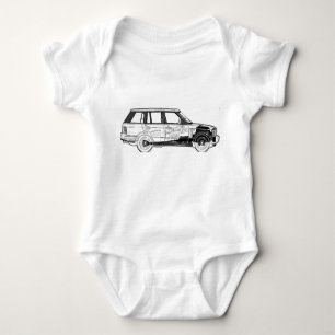 Body Para Bebé Land Range Rover Car Classic Vintage Senderismo Pa
