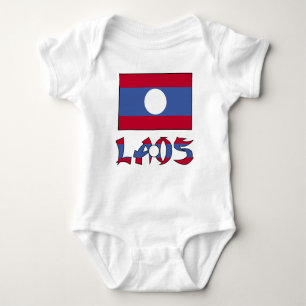 Body Para Bebé Laos y la bandera de Laos