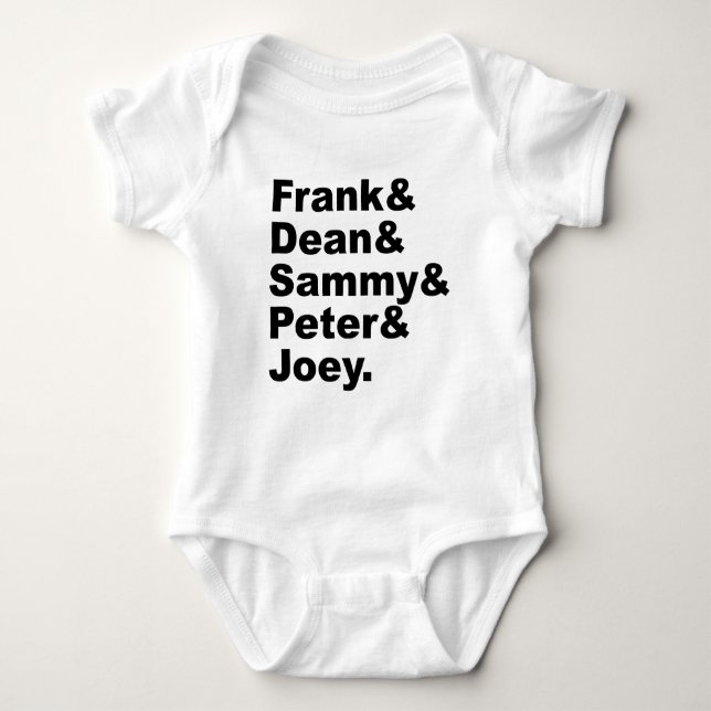 Body Para Bebé Las cinco ratas | Frank Dean Sammy Joey & Peter (Anverso)