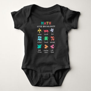 Body Para Bebé Las matemáticas te mantienen equilibrado