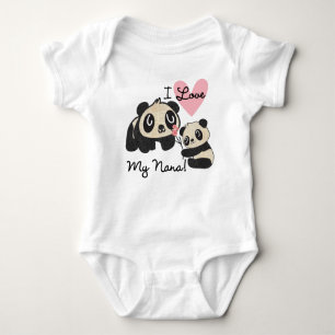 Body Para Bebé Las pandas I aman a mi Nana