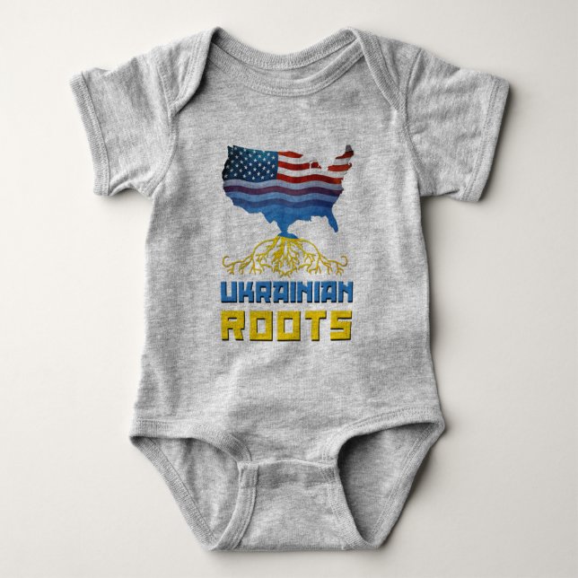 Body Para Bebé Las raíces ucranianas norteamericanas (Anverso)