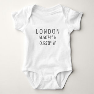 Body Para Bebé Latitud y longitud de Londres