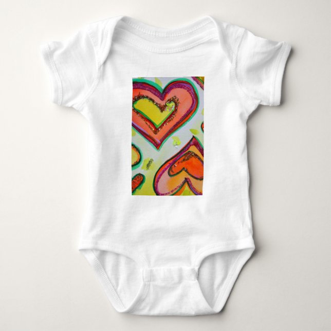 Body Para Bebé Laugh Hearts Shirt (Anverso)