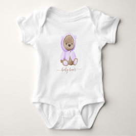 Body Para Bebé Lavanda Neutral Teddy Bear Bear Bear