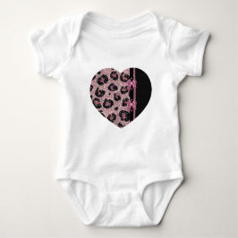 Body Para Bebé Lazos de cinta de estampado de leopardo rosa RAB R