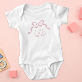 Body Para Bebé Lazos de niña modernos retro rosados de edición li
