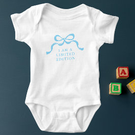 Body Para Bebé Lazos de niño modernos retro azul edición limitada