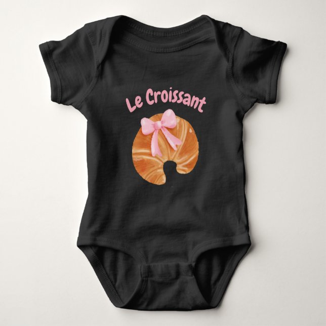 Body Para Bebé Le Croissant Coquette Bow Baby Shower Gift (Anverso)