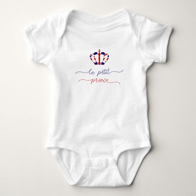 Body Para Bebé Le petit prince | Unión Jack Crown Cute (Anverso)