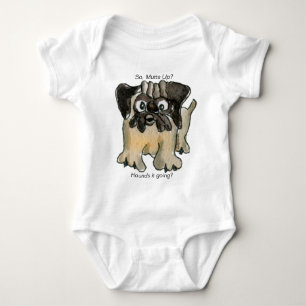 Body Para Bebé ¿Le va bien? Personalizado Pug Dog Baby