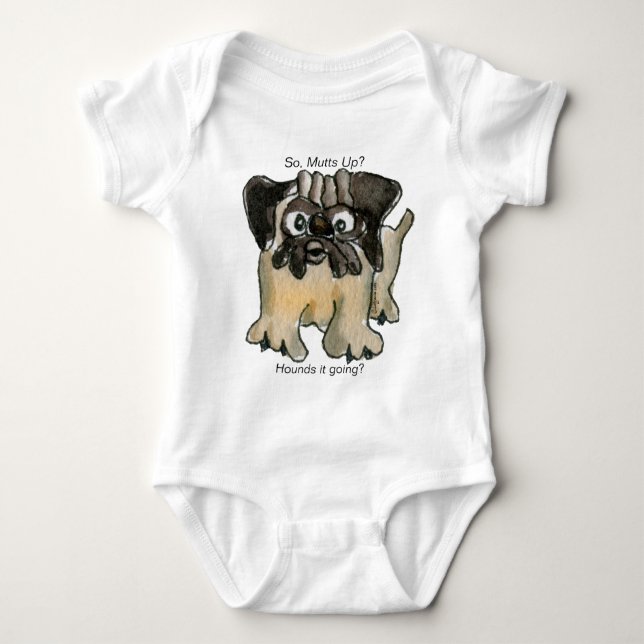 Body Para Bebé ¿Le va bien? Personalizado Pug Dog Baby (Anverso)