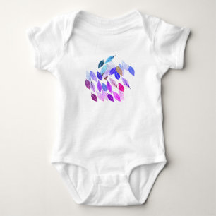 Body Para Bebé Leaf Nature Watercolor Guay Cute Garden