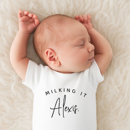 Body Para Bebé Lechando nombre personalizado Unisex Baby Bodysuit