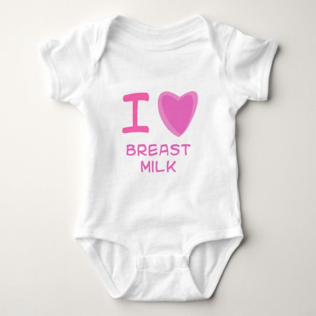 Body Para Bebé Leche materna de corazón (amor) (Anverso)