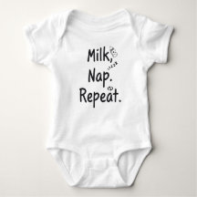 Leche. Nap. Repite. - Curioso traje de bebé