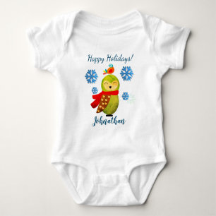Body Para Bebé Lechuza de vacaciones de invierno