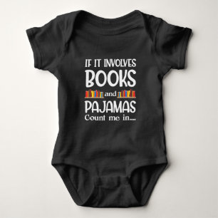 Body Para Bebé  Lector de libros Pajamas Bookworm Divertido leyen