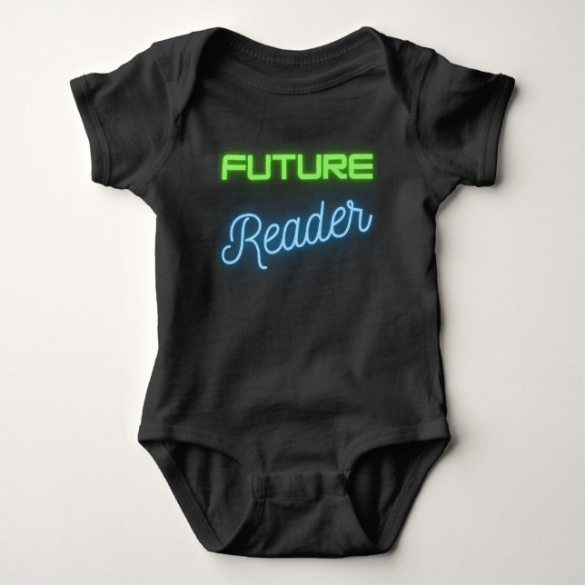 Body Para Bebé Lector futuro verde azul (Anverso)