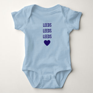 Body Para Bebé LEEDS LEEDS LEEDS Babygrow azul personalizado LUFC