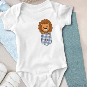 Body Para Bebé León Adorable Asomándose desde el Bolsillo