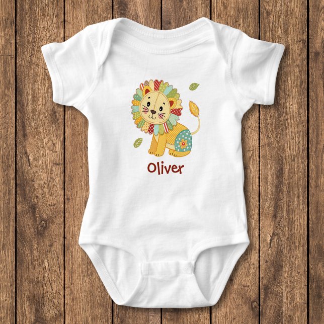 Body Para Bebé León Adorable de Parche (Subido por el creador)