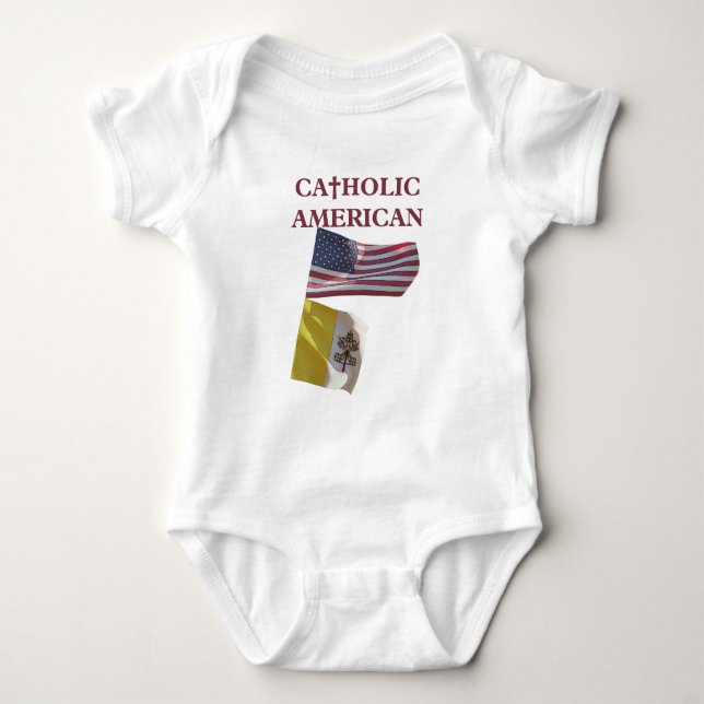 Body Para Bebé León católico americano 14 (Anverso)