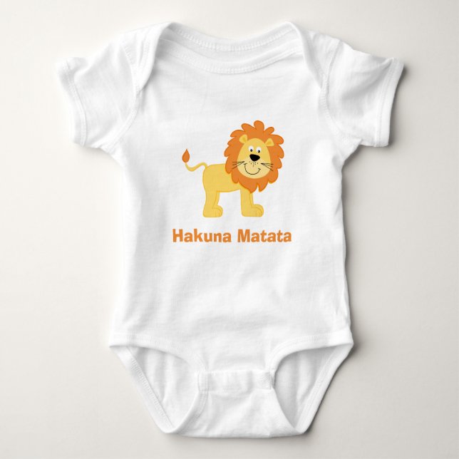 Body Para Bebé León de moda Hakuna Matata (Anverso)