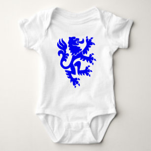 Body Para Bebé León heráldico 01 - Azul