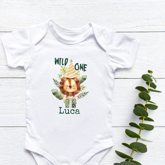 Body Para Bebé León Wild One Baby Personalizado (Wild One Baby Bodysuit)