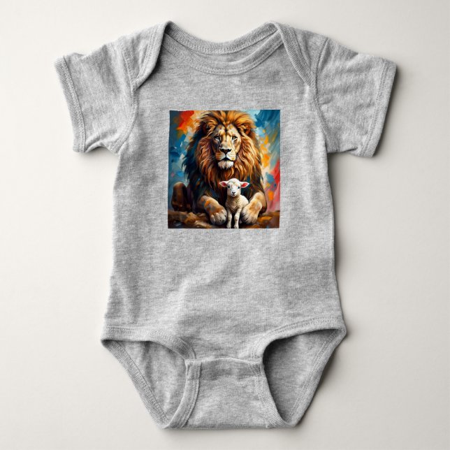 Body Para Bebé León y cordero (Anverso)