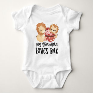 Body Para Bebé León y Cupcake - Mi abuela me ama