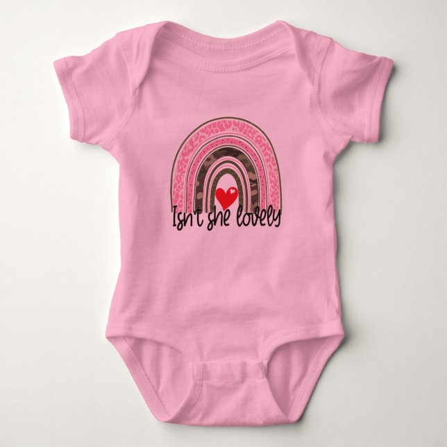 Body Para Bebé Leopard Print Rainbow Pink Baby Girl (Anverso)