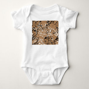 Body Para Bebé Leopardo moderno: patrón de naturaleza salvaje.