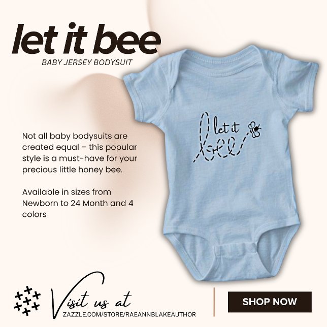 Body Para Bebé "Let It Bee" Camiseta Bodysuit para Bebé (Subido por el creador)