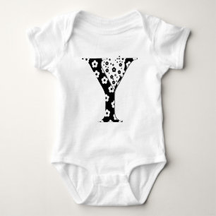 Body Para Bebé letra con motivos florales Y