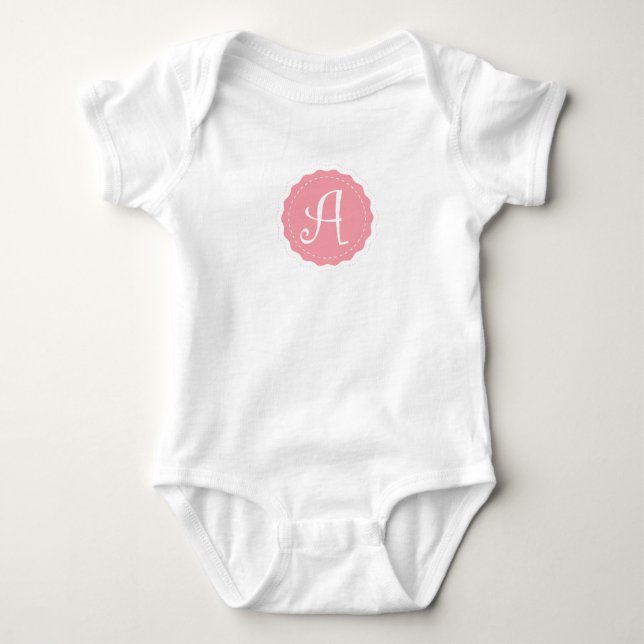 Body Para Bebé Letra personalizable "A" (Anverso)