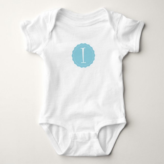 Body Para Bebé Letra personalizable "I" (Anverso)