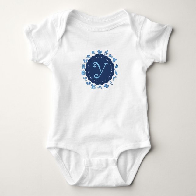 Body Para Bebé Letra personalizable "Y" (Anverso)