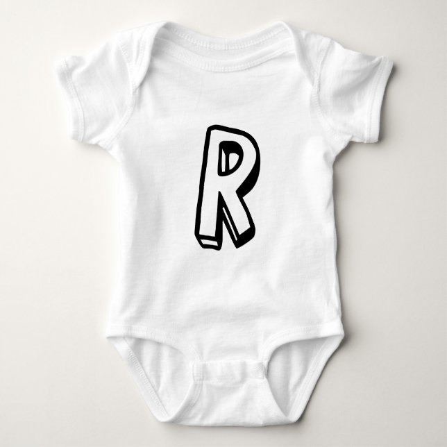 Body Para Bebé Letra R (Anverso)