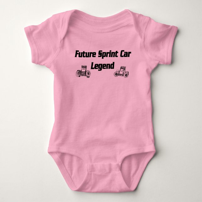 Body Para Bebé Leyenda de auto de impresión futura rosa (Anverso)
