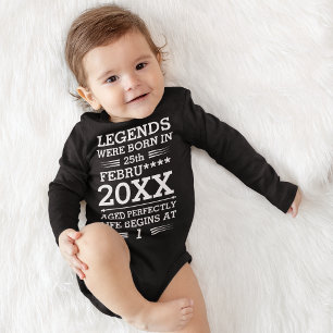 Body Para Bebé Leyendas personalizados nacieron en la fecha del m