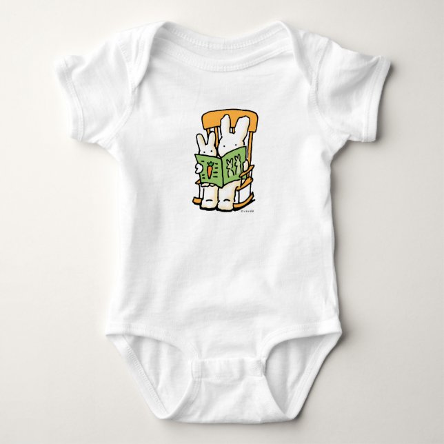 Body Para Bebé Leyendo Conejitos Baby Bodysuit (Anverso)