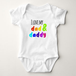 Body Para Bebé LGBT Amo a mi papá y papá