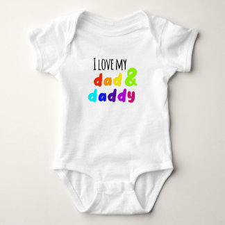 Body Para Bebé LGBT Amo a mi papá y papá