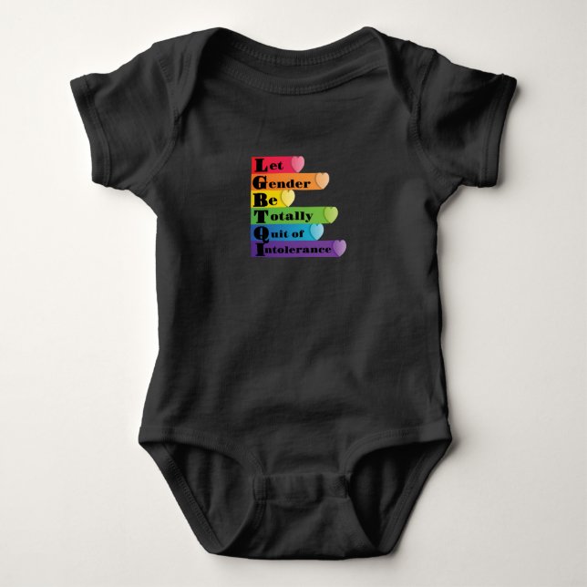 Body Para Bebé LGBTQ -Dejemos Que El Género Se Deje De La Intoler (Anverso)