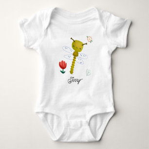 Body Para Bebé Libélula sonriente linda